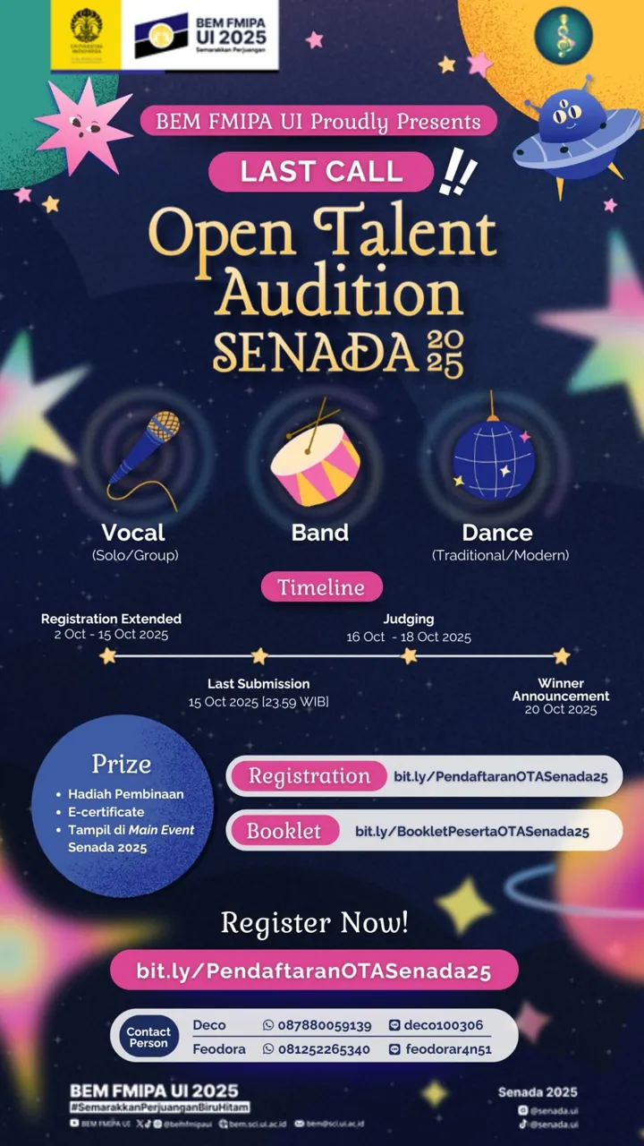 Open Talent Audition Senada 2025